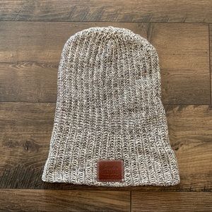Love Your Melon Gray Black Knit Beanie